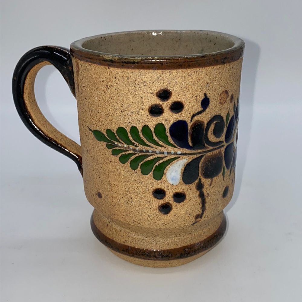 Vintage Tonala Mexican Pottery Mug